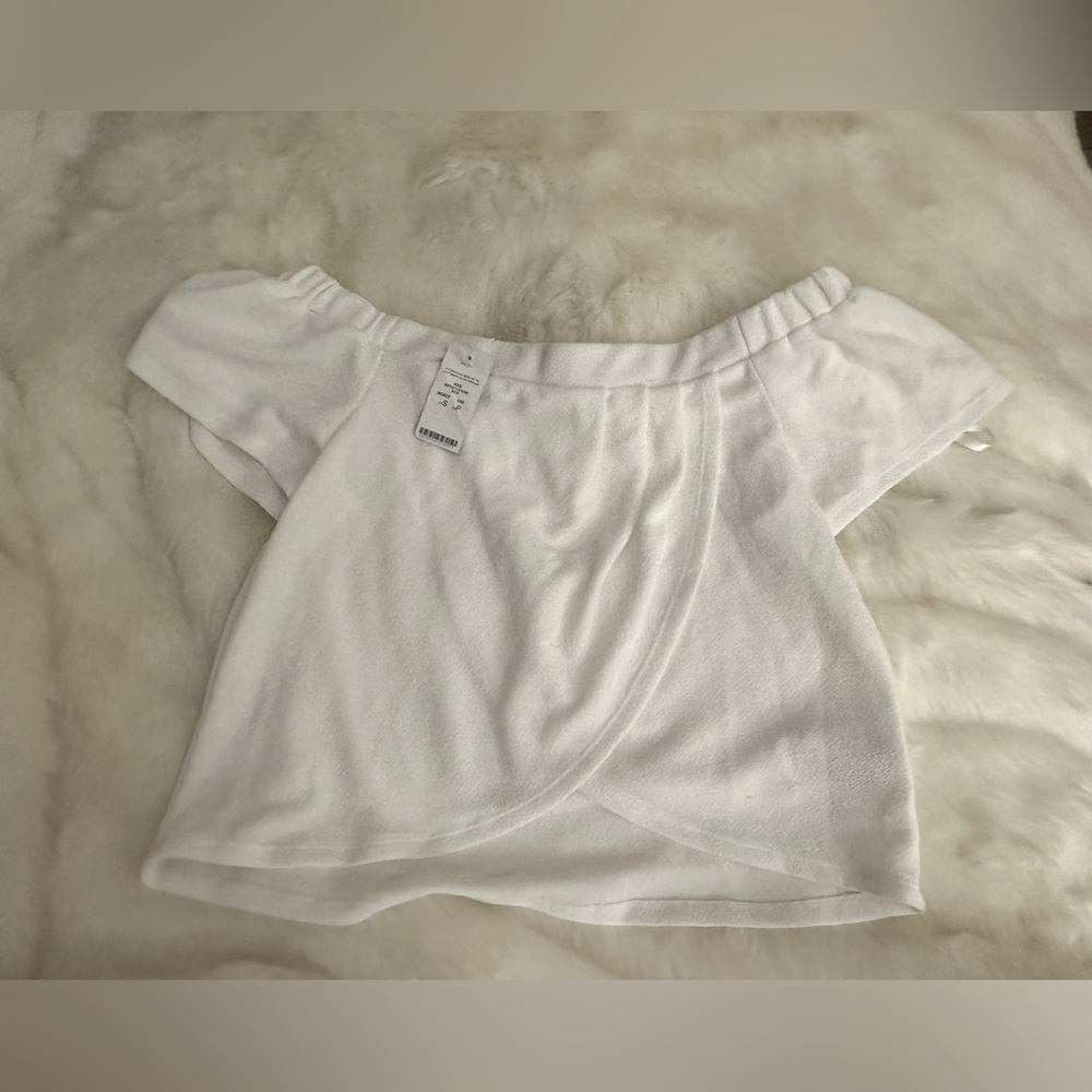 Vintage Bebe off the shoulder wrap top. NWT